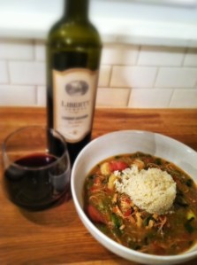 Gumbo with wine