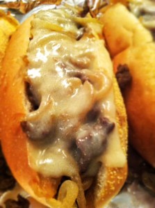 sandwich alone lined up